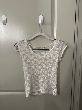 Edikted White Lace Cap Sleeve Camisole